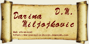 Darina Miljojković vizit kartica
